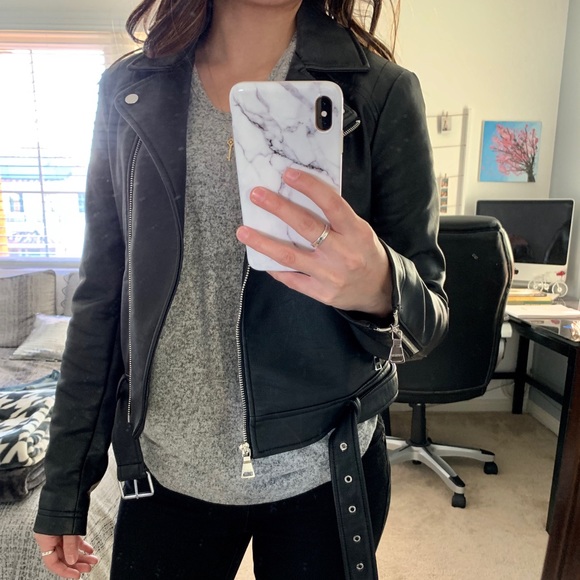 (Minus The) Leather Moto Jacket - Express - Picture 2 of 4